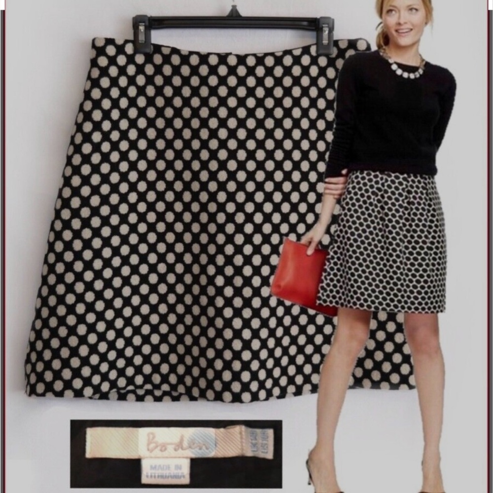 Polka dot Boden skirt, size 10